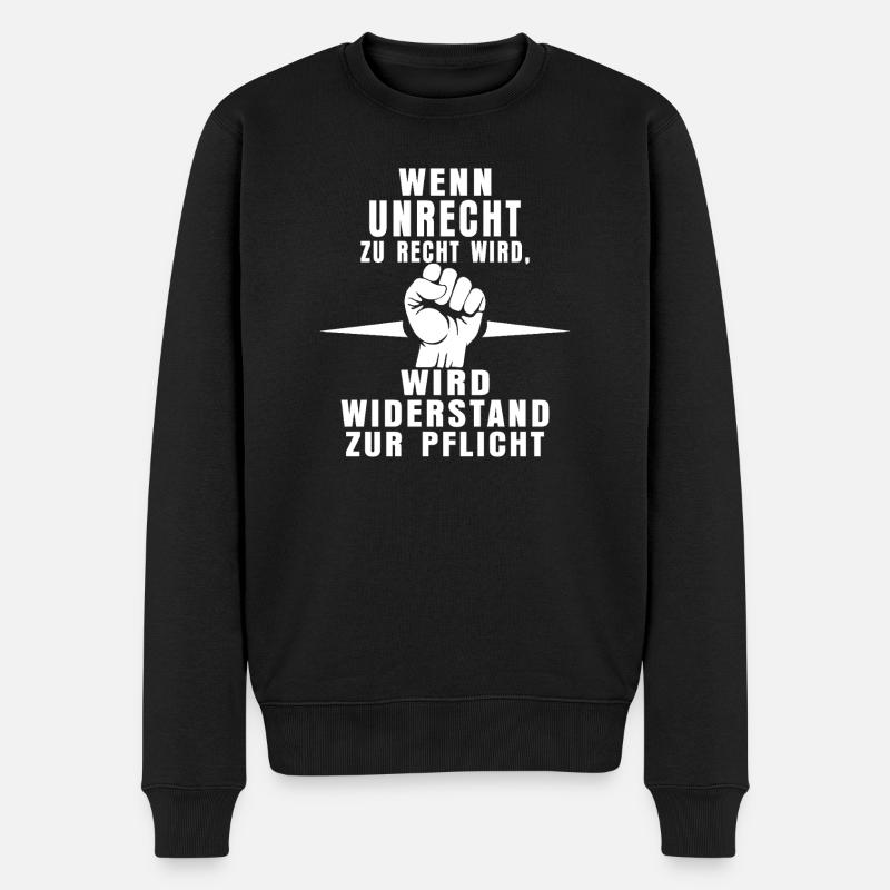 Pligt til oprør - Økologisk premium-sweatshirt til mænd - sort