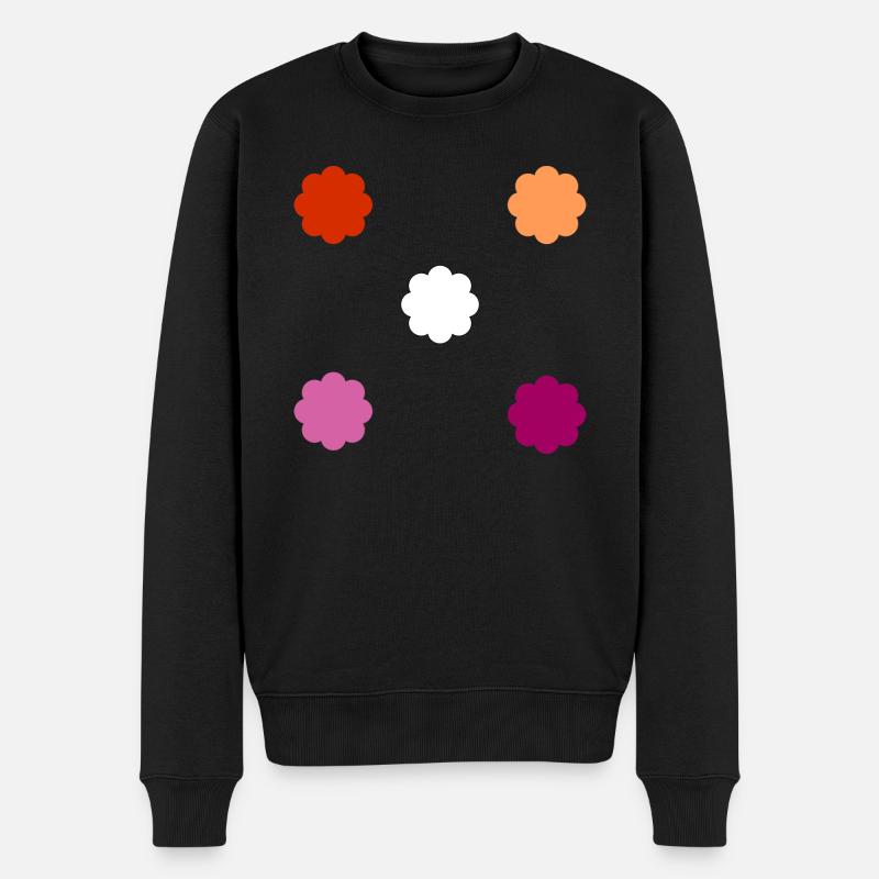 Subtiler lesbischer Stolz - Männer Premium Bio Pullover - Schwarz