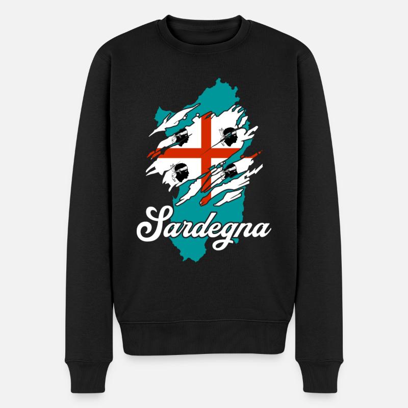 Île de Sardaigne - Pull Premium bio Homme - noir