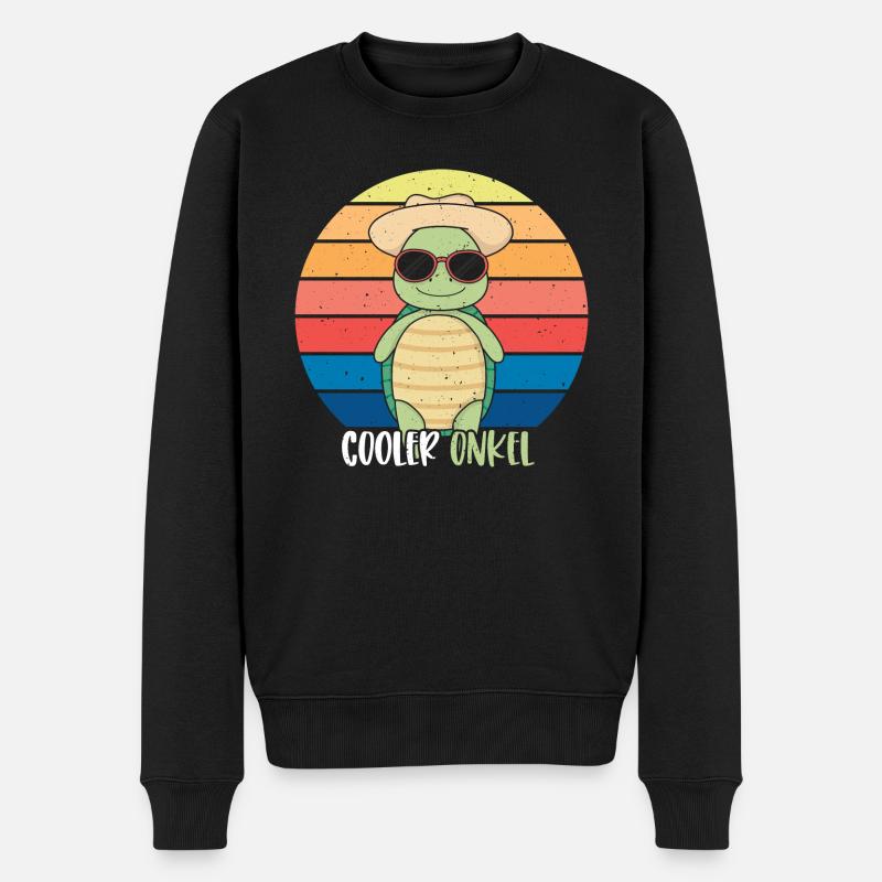 Cooler Onkel Geschenkidee Onkel - Männer Premium Bio Pullover - Schwarz