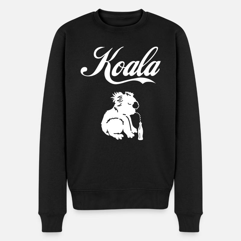 Koala - Männer Premium Bio Pullover - Schwarz