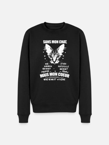 Humour Chat - Pull Premium bio Homme - noir