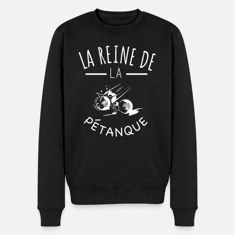 phrase culte pétanque citation apéro humour boules - Pull Premium bio Homme - noir