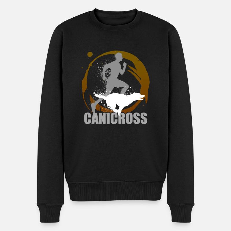 Hund Rennen Canicross Hundetraining - Männer Premium Bio Pullover - Schwarz