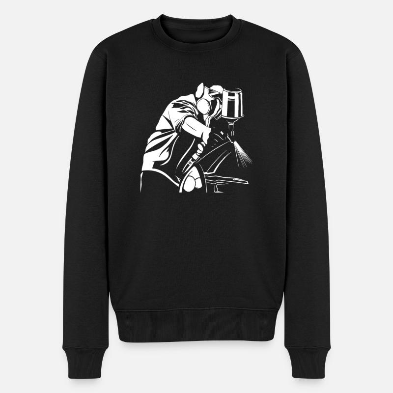 Lackierer - Männer Premium Bio Pullover - Schwarz