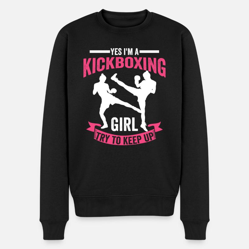 Cadeau fille de kickboxing - Pull Premium bio Homme - noir