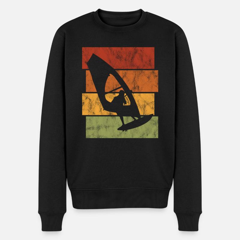 Surf de windsurf Retro Windsurfer - Pull Premium bio Homme - noir