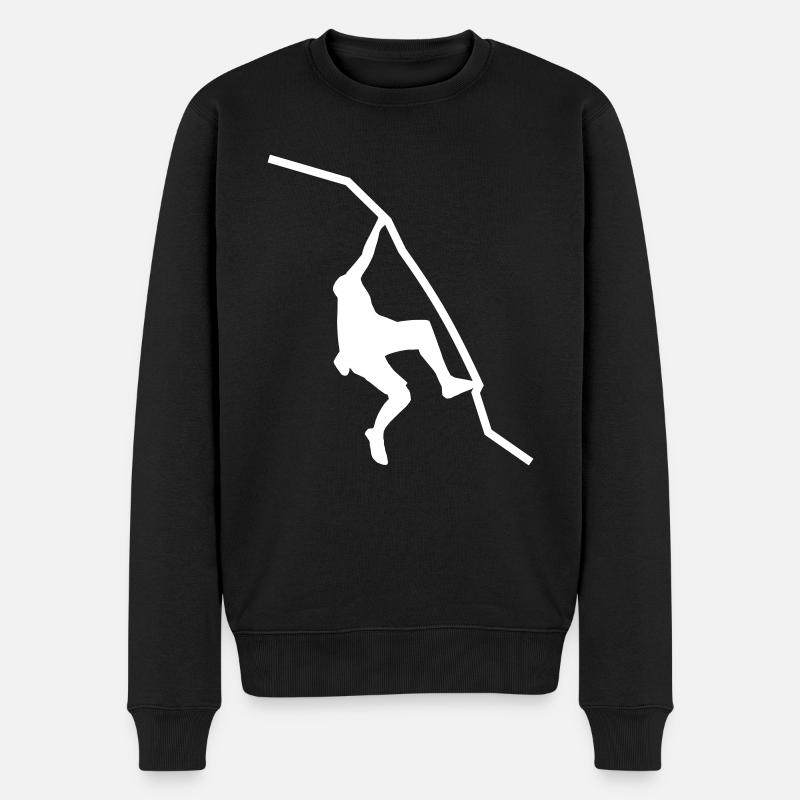 klettern - Männer Premium Bio Pullover - Schwarz