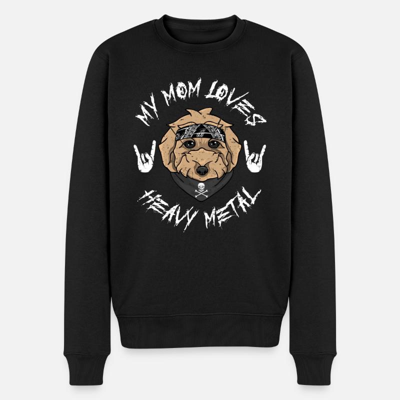 DOODLE - Männer Premium Bio Pullover - Schwarz