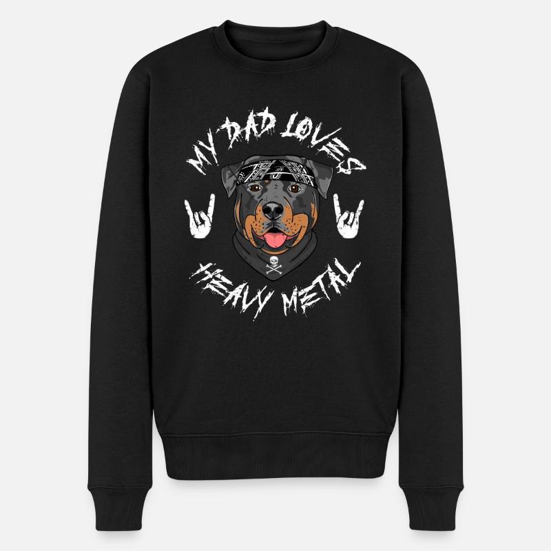 ROTTWEILER - Männer Premium Bio Pullover - Schwarz