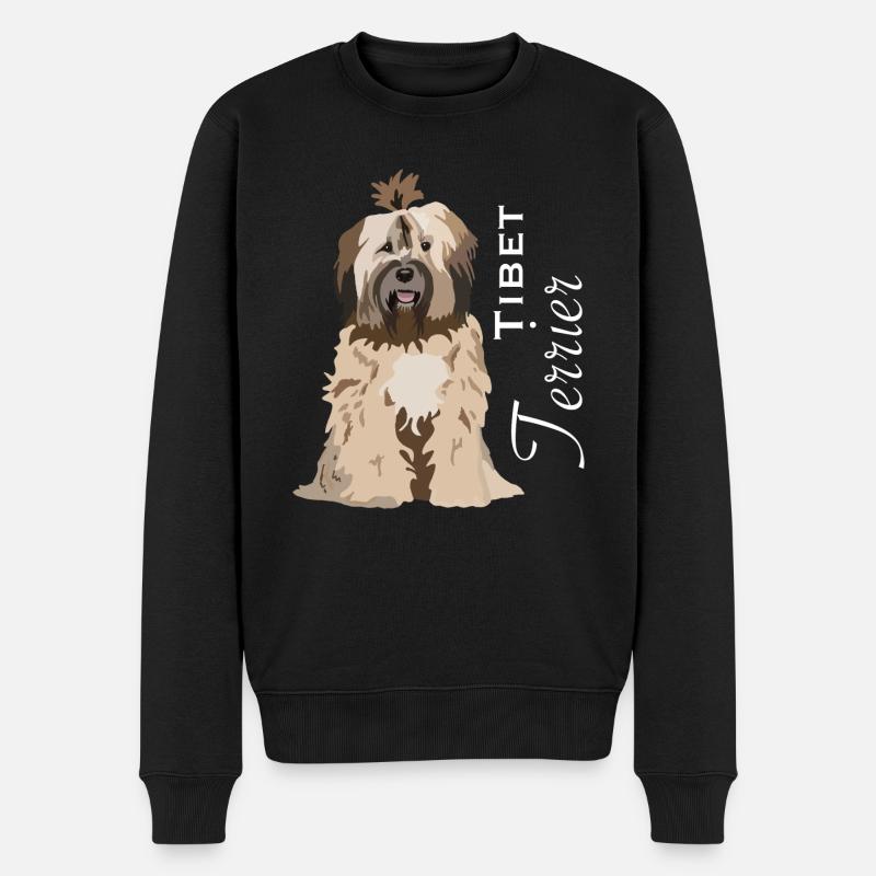 Terrier tibétain - Pull Premium bio Homme - noir
