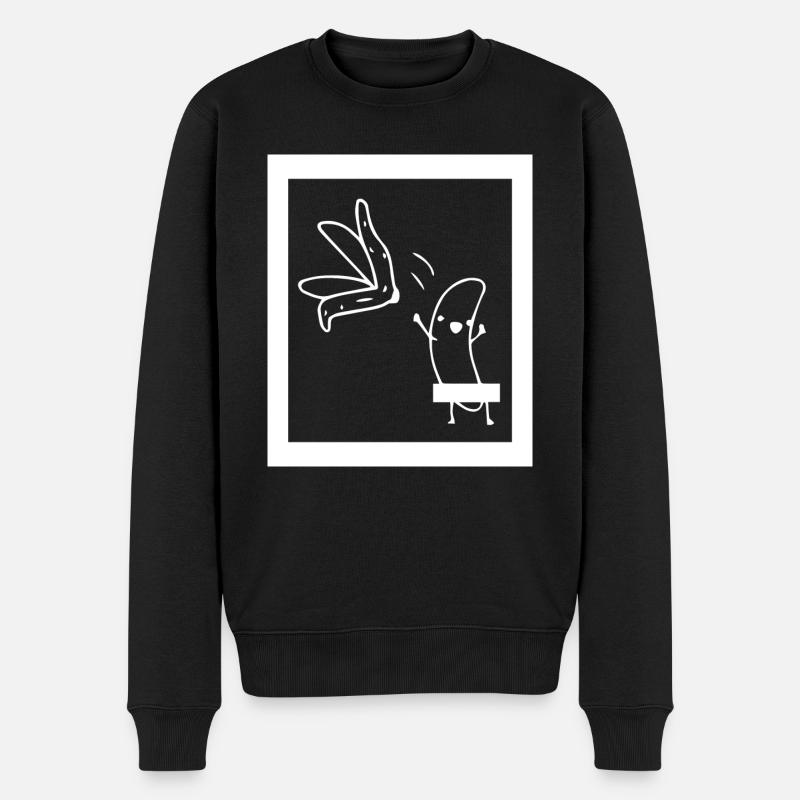Fun Spaß Lustige - Männer Premium Bio Pullover - Schwarz