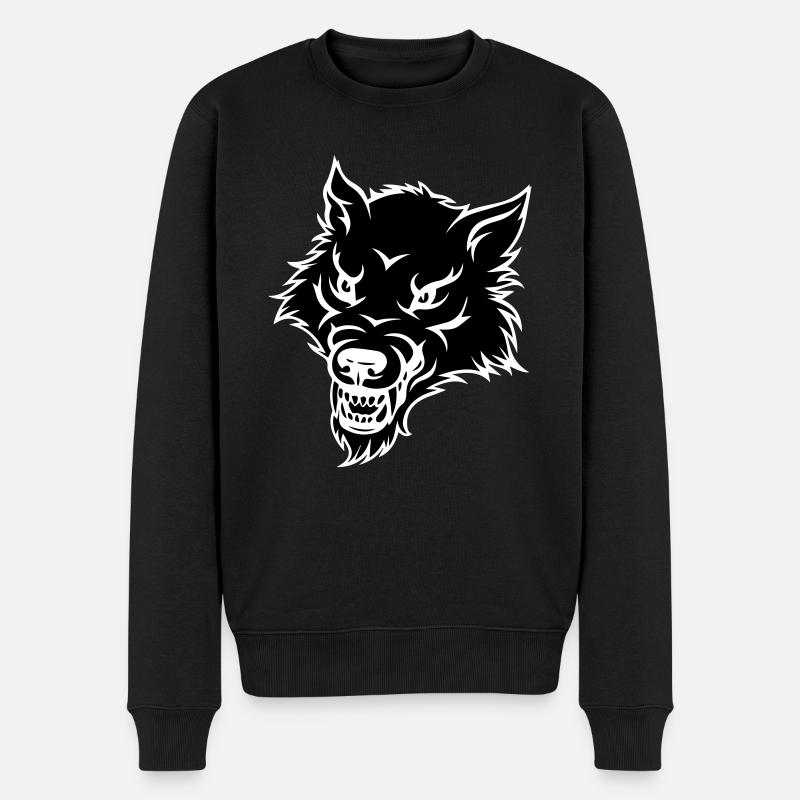 loup - Pull Premium bio Homme - noir