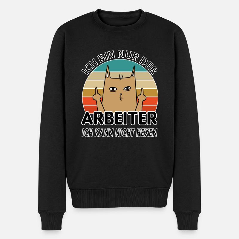Arbeiter - Männer Premium Bio Pullover - Schwarz