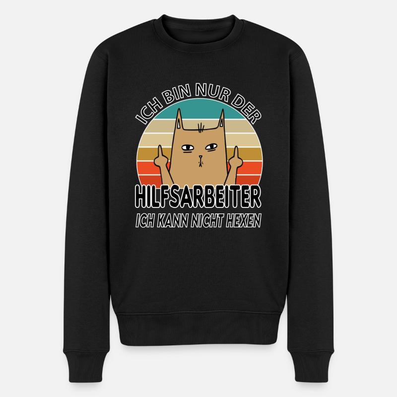 Hilfsarbeiter - Männer Premium Bio Pullover - Schwarz