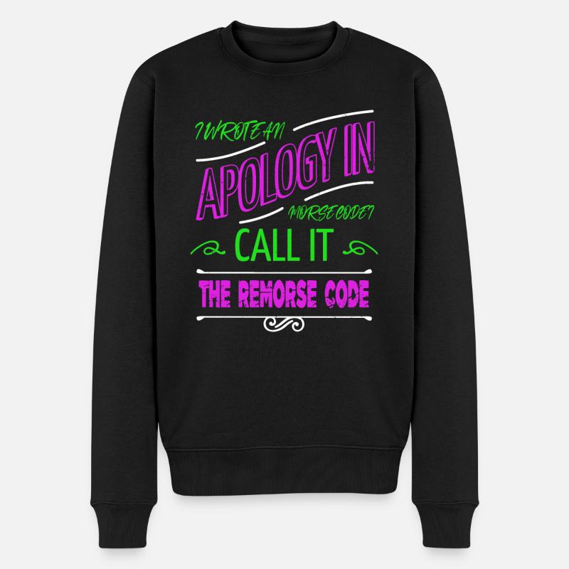 college student programming computer language - Männer Premium Bio Pullover - Schwarz