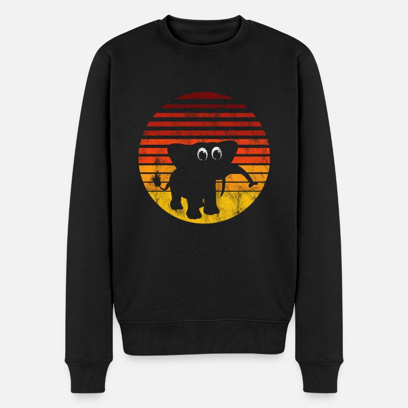 Eléphant éléphant pour enfants - Pull Premium bio Homme - noir