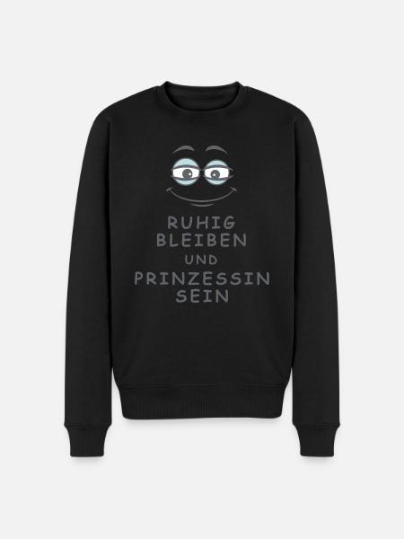 Prinzessin sein - Männer Premium Bio Pullover - Schwarz