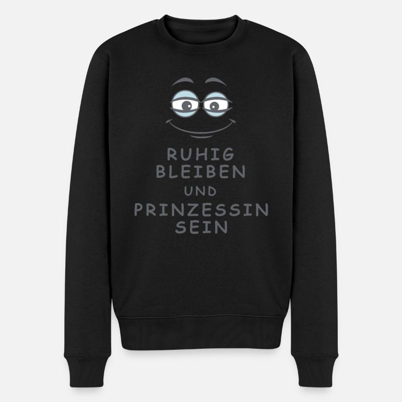 Prinzessin sein - Männer Premium Bio Pullover - Schwarz