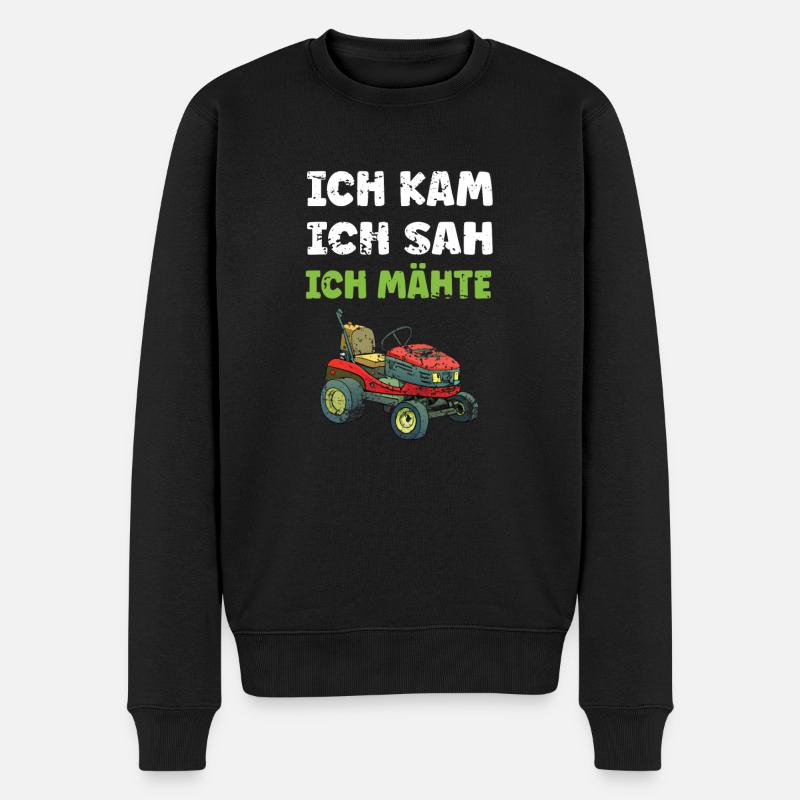 Rasentraktor Aufsitzmäher und Gartenarbeit Rasen - Männer Premium Bio Pullover - Schwarz