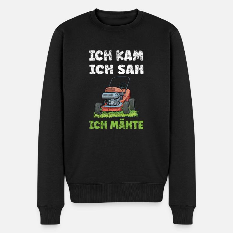 Rasentraktor Aufsitzmäher und Gartenarbeit Rasen - Männer Premium Bio Pullover - Schwarz