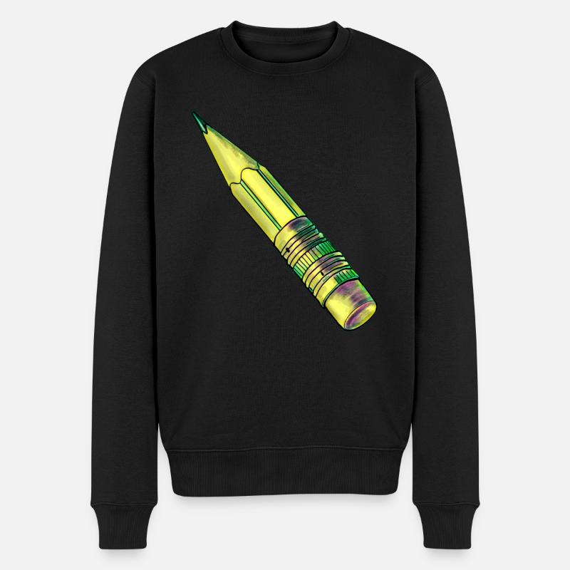 Jaune crayon - Pull Premium bio Homme - noir