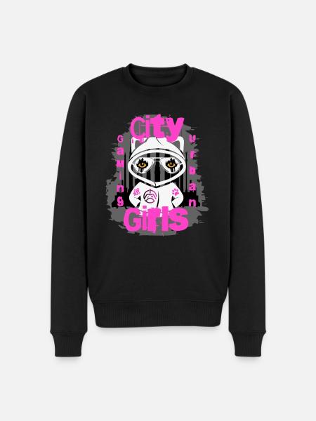 City Gameing Girl - Men's Premium Organic Jumper - black