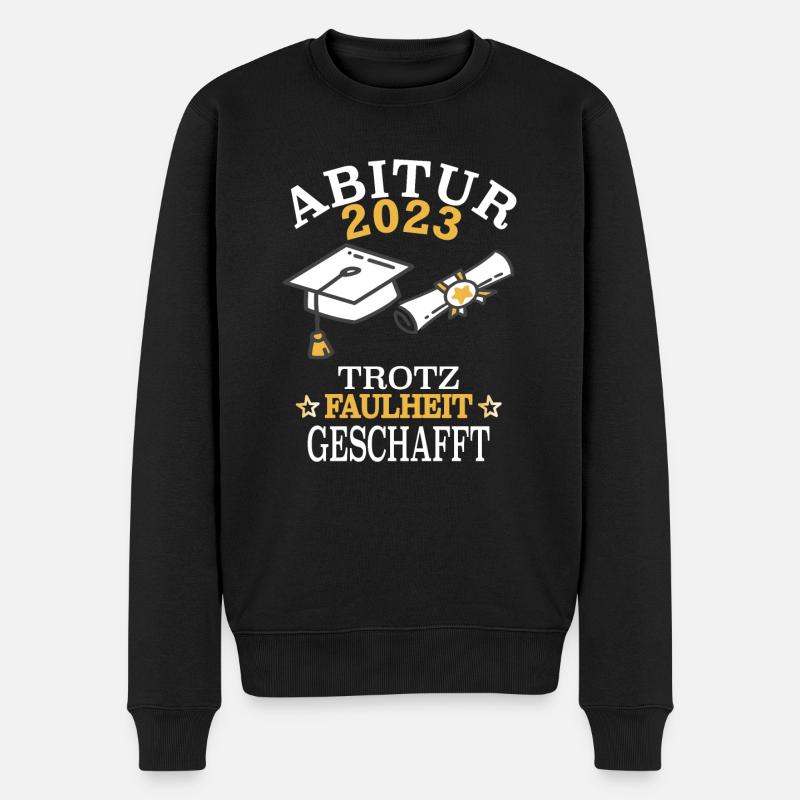 Abitur Faul 2023 - Männer Premium Bio Pullover - Schwarz