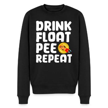 Drink Float Pee Repeat River Floating Tube - Männer Premium Bio Pullover - Schwarz - Vorne - Nico (187cm)