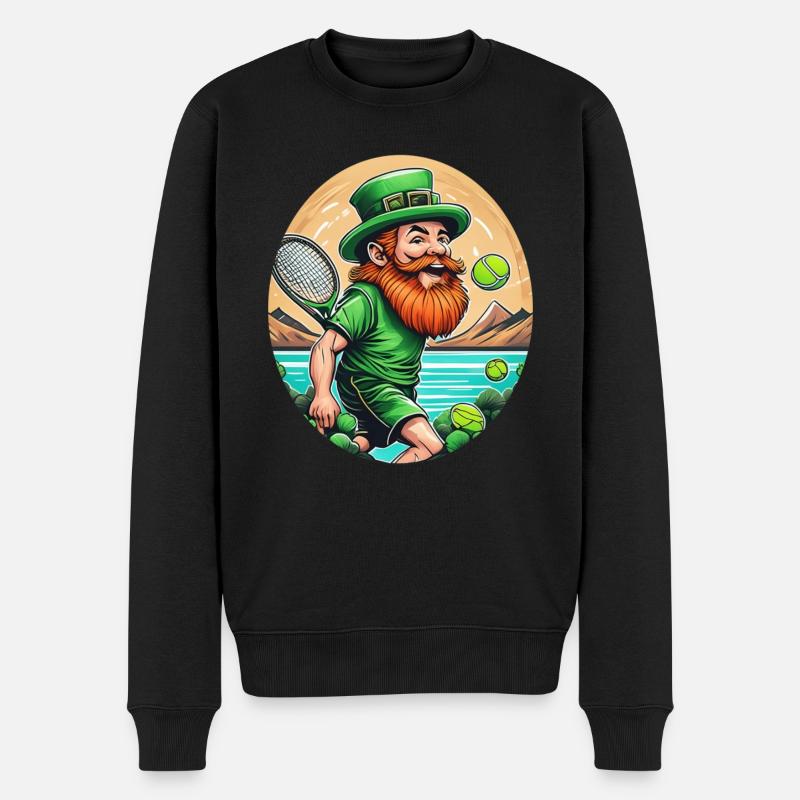 Saint-Patrick Shamrock Tennis - Pull Premium bio Homme - noir