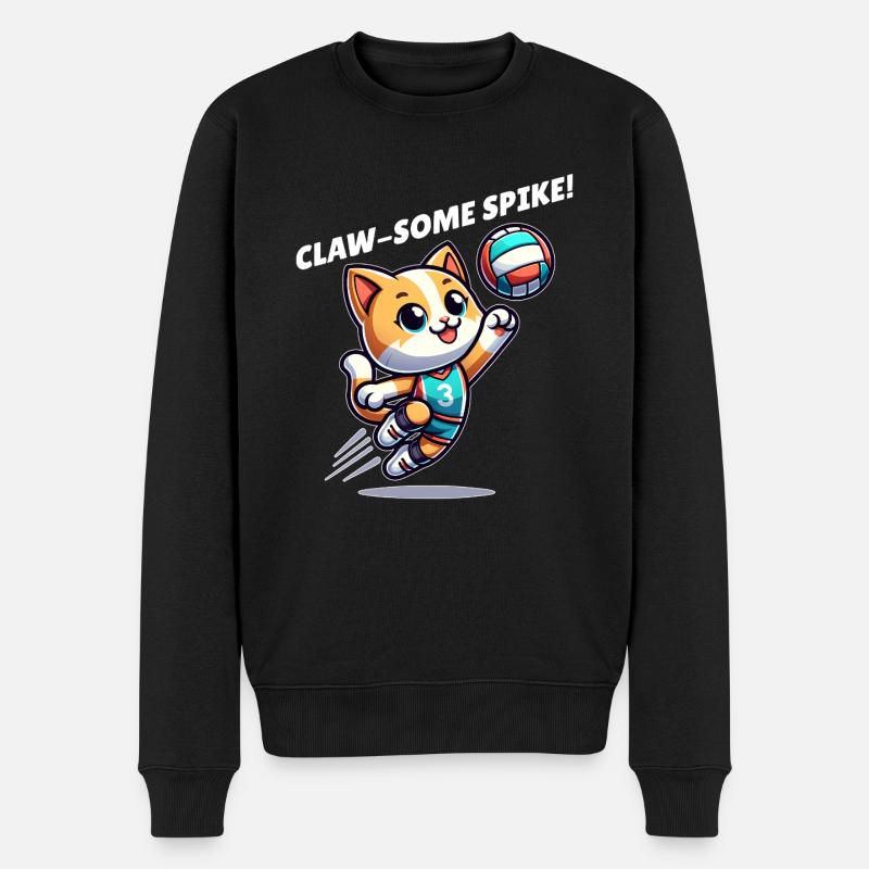 Volley-ball pour chat - Pull Premium bio Homme - noir