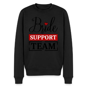 Braut Support Team - Männer Premium Bio Pullover - Schwarz - Vorne - Nico (187cm)