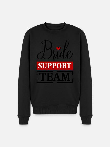 Bride Support Team - Men's Premium Organic Jumper - black