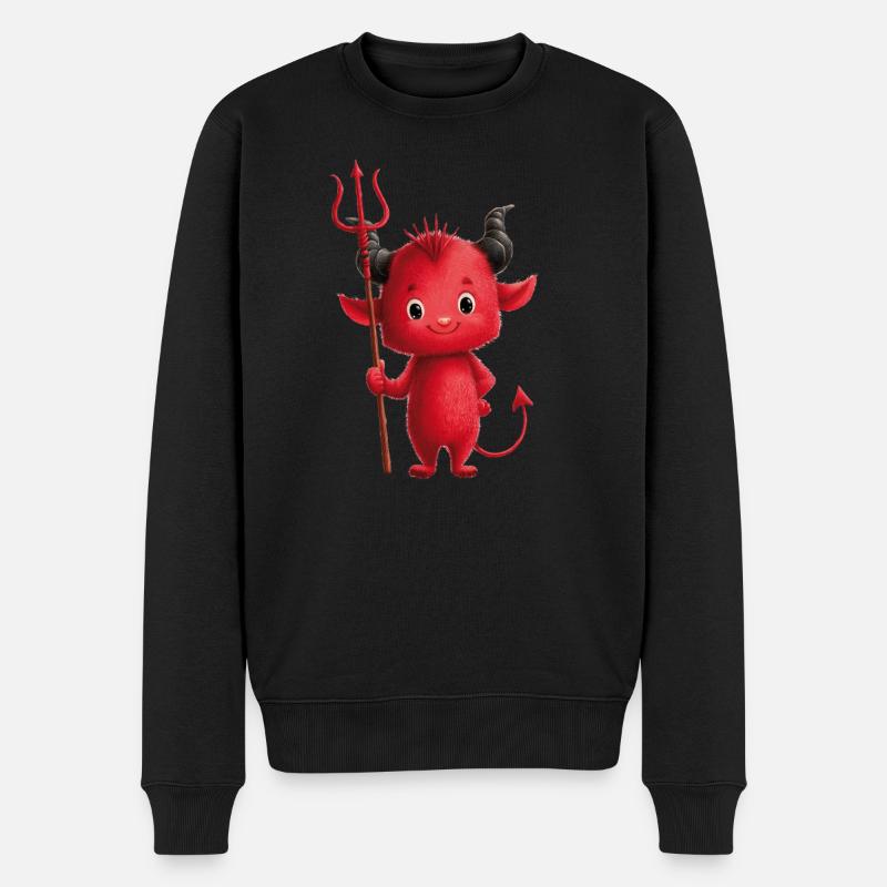 Teufel - Männer Premium Bio Pullover - Schwarz