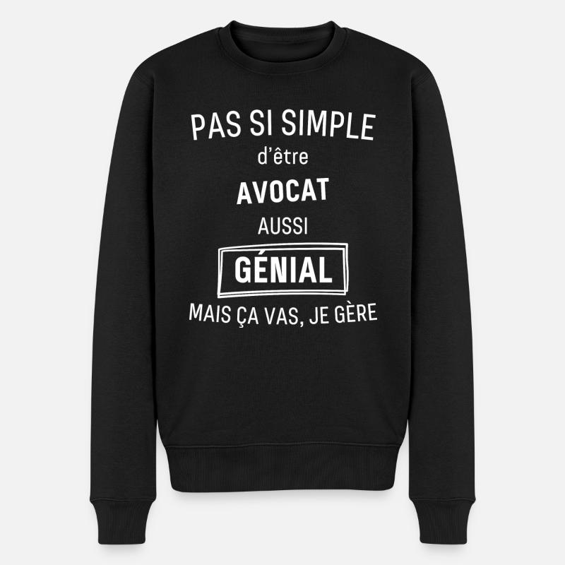 Avocat Génial - Pull Premium bio Homme - noir