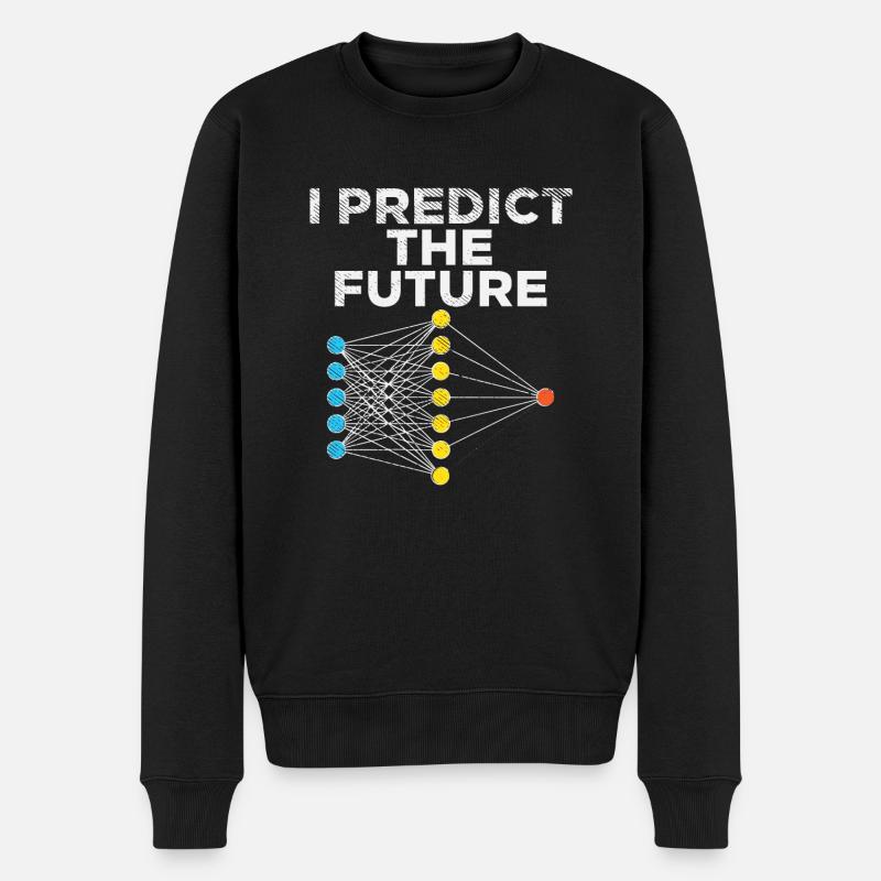 I Predict The Future For Machine Learning - Männer Premium Bio Pullover - Schwarz