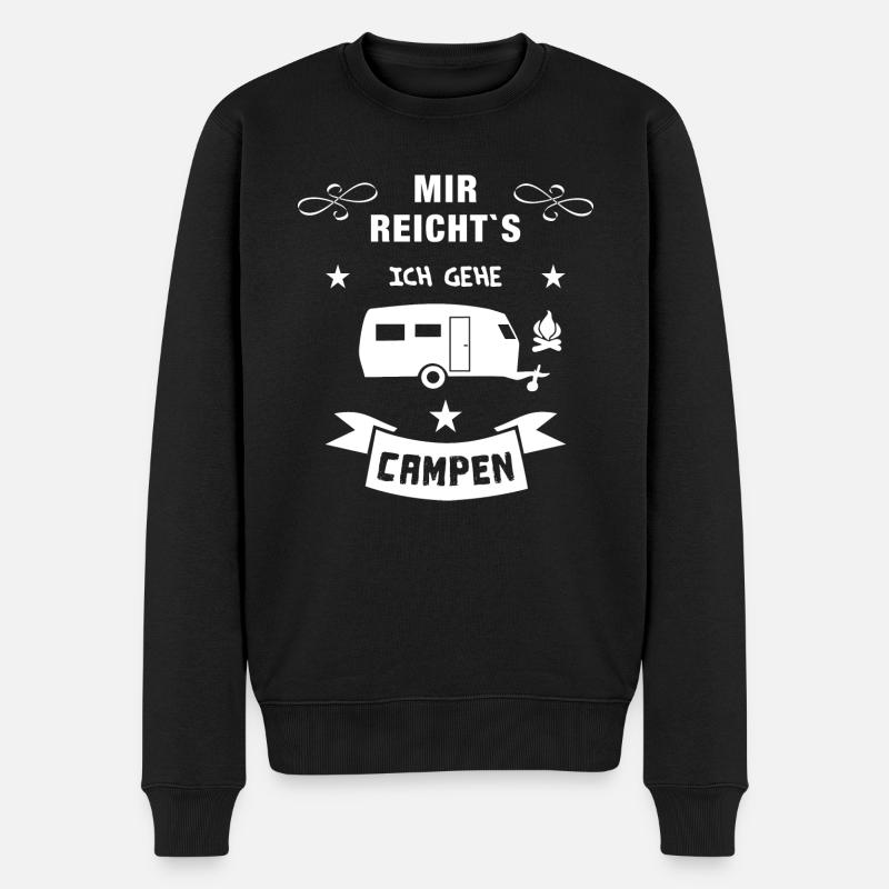 mir reichts ich geh campen - Männer Premium Bio Pullover - Schwarz