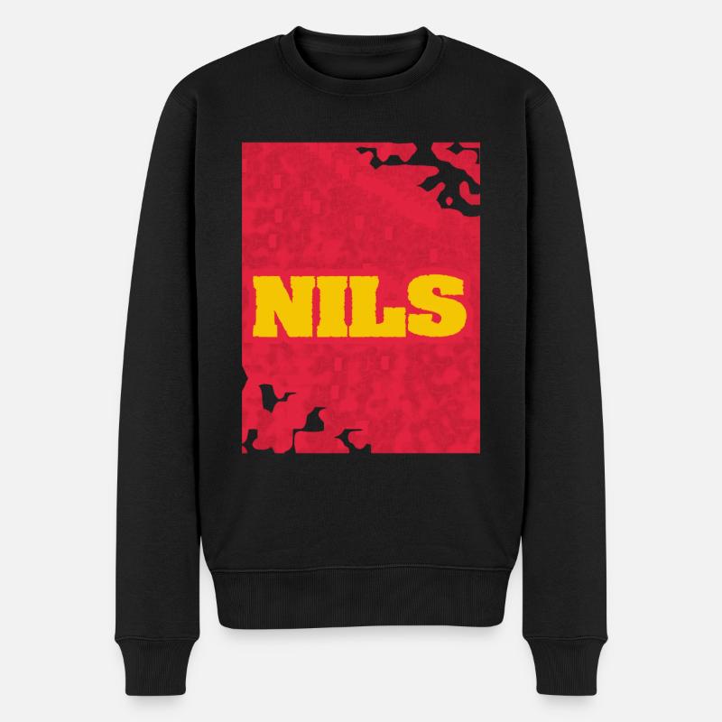 Nils - Männer Premium Bio Pullover - Schwarz