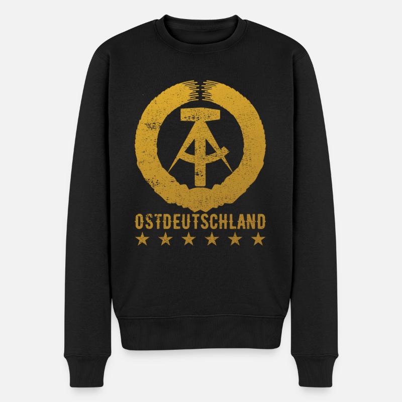 DDR Osten Ostdeutschland Geschenk - Männer Premium Bio Pullover - Schwarz