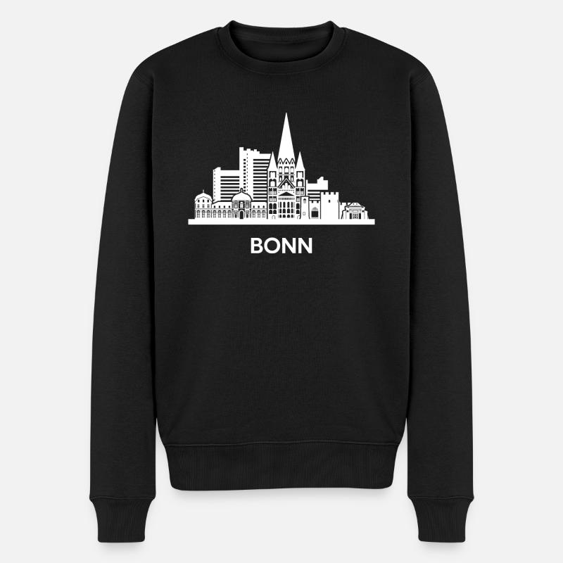 Bonn, weiß - Männer Premium Bio Pullover - Schwarz