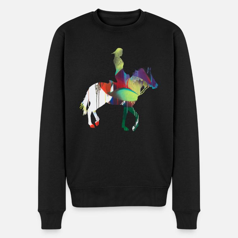 équitation,équitation,course,équitation,équitation - Pull Premium bio Homme - noir