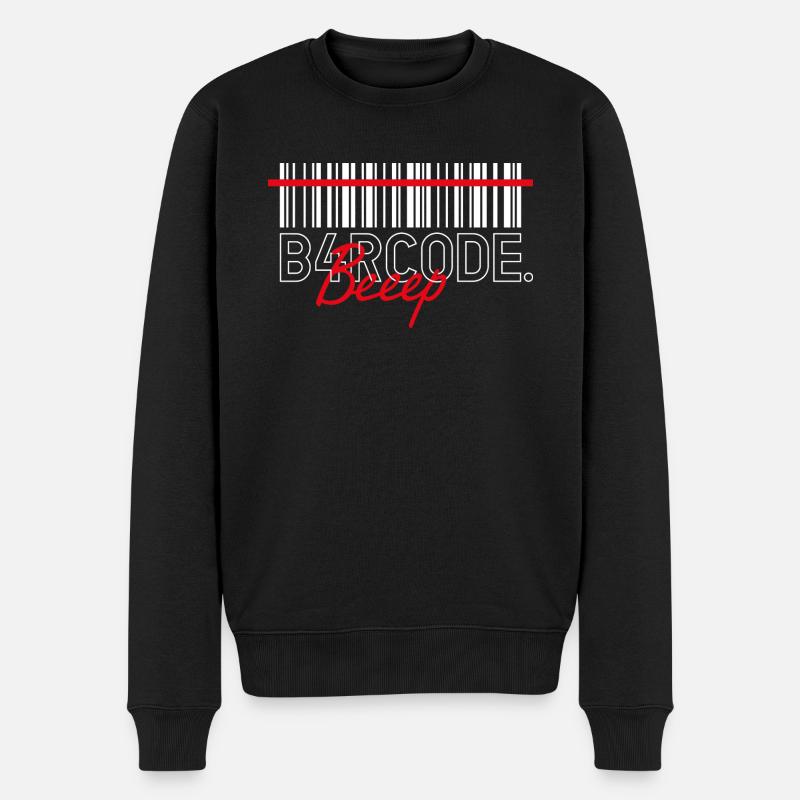 B4RCODE. Beep - Männer Premium Bio Pullover - Schwarz