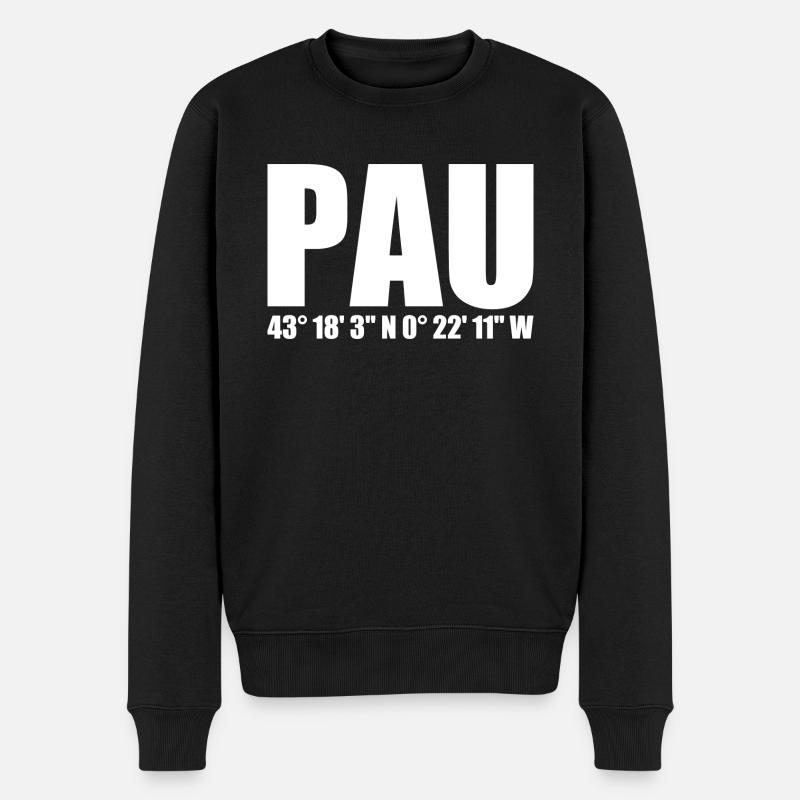Coordonnées de Pau - Pull Premium bio Homme - noir
