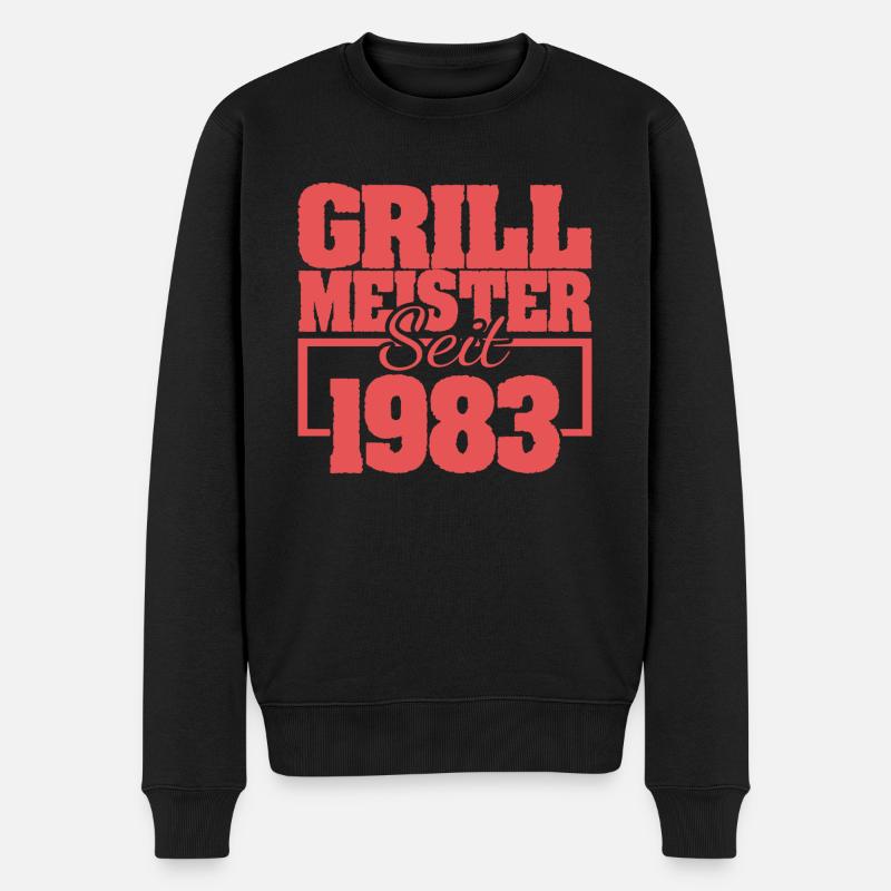 1983 - Männer Premium Bio Pullover - Schwarz
