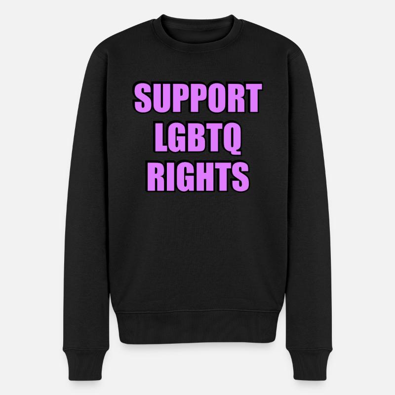 Soutenez les droits LGBT - Pull Premium bio Homme - noir