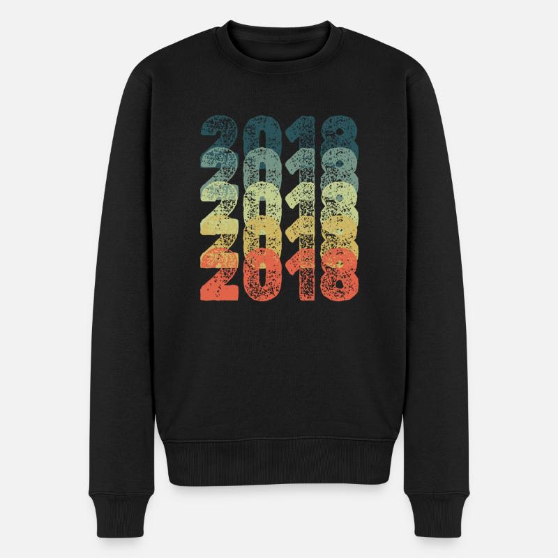 2018 - Männer Premium Bio Pullover - Schwarz