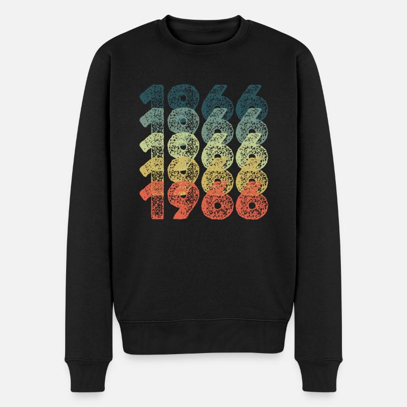 Witzig 1966 - Männer Premium Bio Pullover - Schwarz