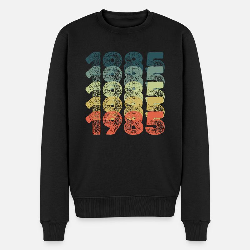 Birthday 1985 - Männer Premium Bio Pullover - Schwarz