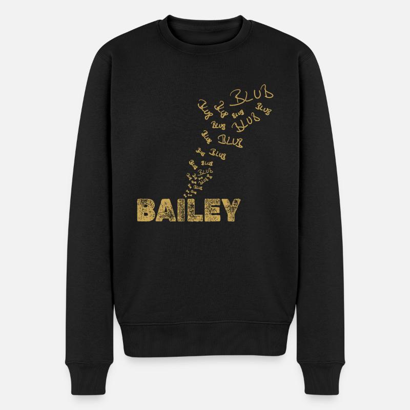 Bailey als Boot - Männer Premium Bio Pullover - Schwarz