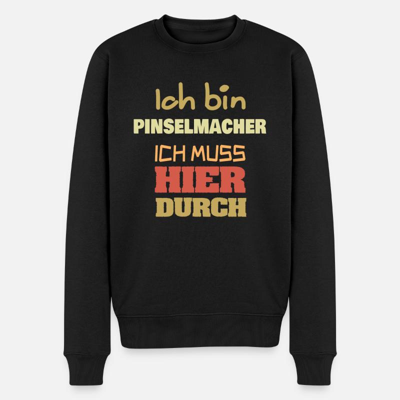 Beruf Pinselmacher - Männer Premium Bio Pullover - Schwarz
